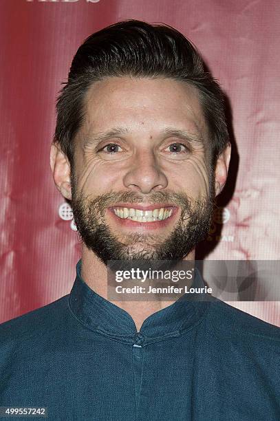 Danny Pintauro arrives at The Abbey Food and Bar's 6th Annual Tree Lighting at The Abbey on December 1, 2015 in West Hollywood, California.