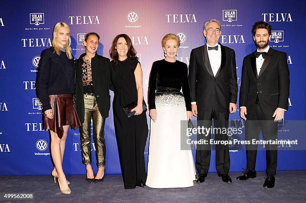 Olga Ruiz and Carolina Herrera attend XXV Telva Fashion Awards 2015 at the Royal Theatre on December 1, 2015 in Madrid, Spain.