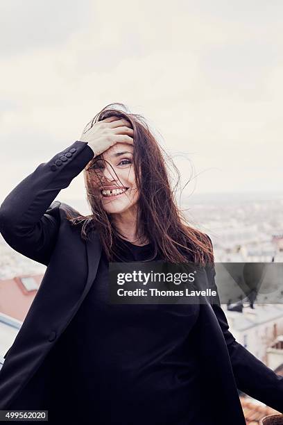 Actress Beatrice Dalle is photographed for Gala on November 18, 2015 in Paris, France.