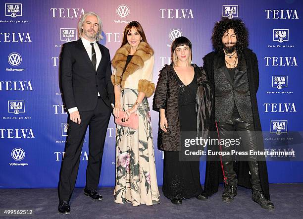 Natalia Moreno and Ara Malikian attend XXV Telva Fashion Awards 2015 at the Royal Theatre on December 1, 2015 in Madrid, Spain.