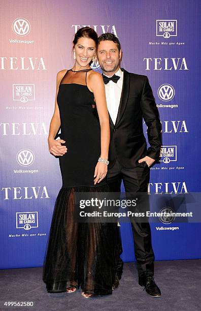 Laura Sanchez and David Ascanio attend XXV Telva Fashion Awards 2015 at the Royal Theatre on December 1, 2015 in Madrid, Spain.