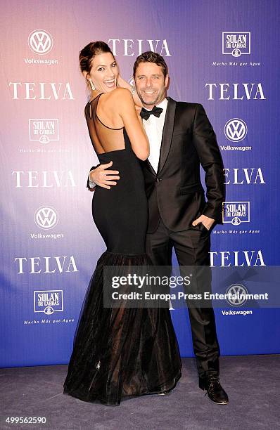 Laura Sanchez and David Ascanio attend XXV Telva Fashion Awards 2015 at the Royal Theatre on December 1, 2015 in Madrid, Spain.