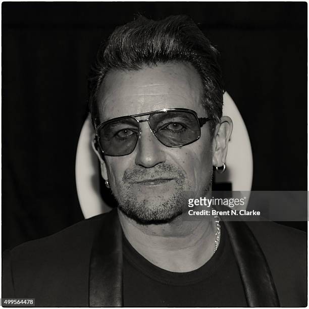Singer/co-founder of ONE and Bono attends ONE and 's "It Always Seems Impossible Until It Is Done" event held at Carnegie Hall on December 1, 2015 in...
