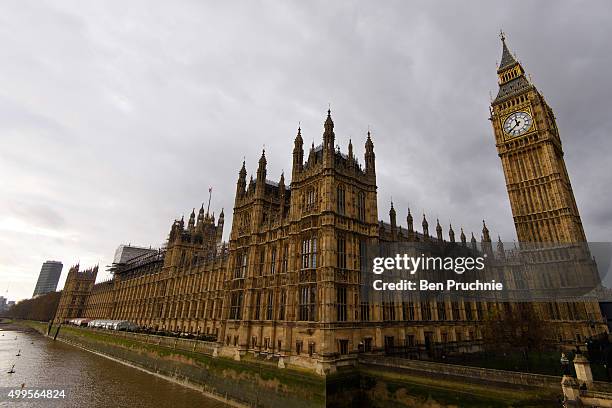 General view of The Houses of Parliament on December 2, 2015 in London, England. British MPs are expected to vote tonight on whether to back UK...