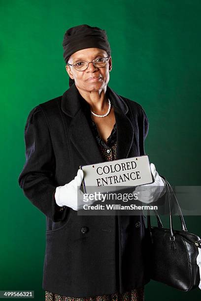 performance artist portraying rosa parks - segregation stock pictures, royalty-free photos & images