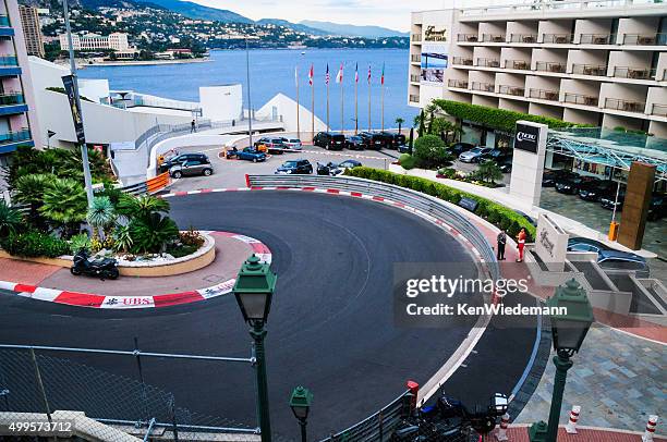 curve in the road - monte carlo night stock pictures, royalty-free photos & images