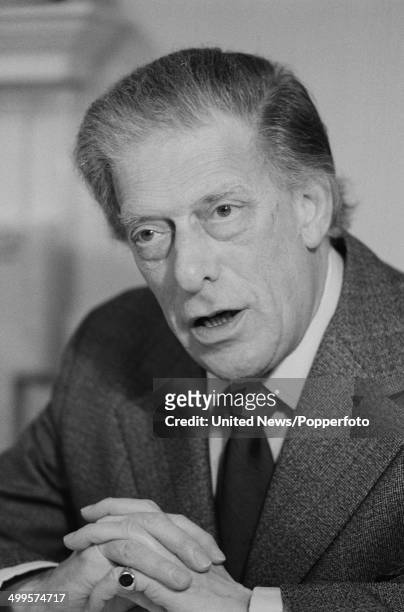George Lascelles, 7th Earl of Harewood in London on 16th January 1985.