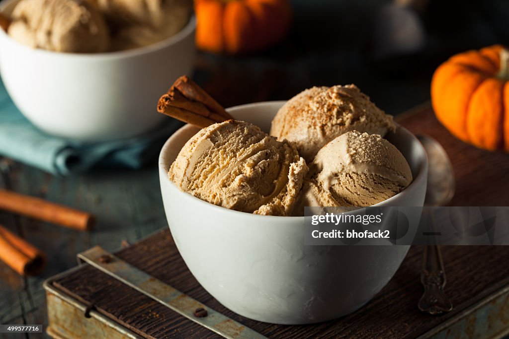 Homemade Pumpkin Pie Ice Cream