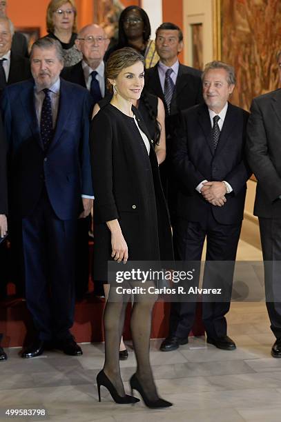 Queen Letizia of Spain attends the Gold Medals of Merit in Fine Arts 2014 ceremony at the Bellas Artes Museum on December 2, 2015 in Seville, Spain.