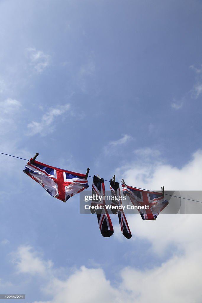 Union Jack knickers and socks laundry