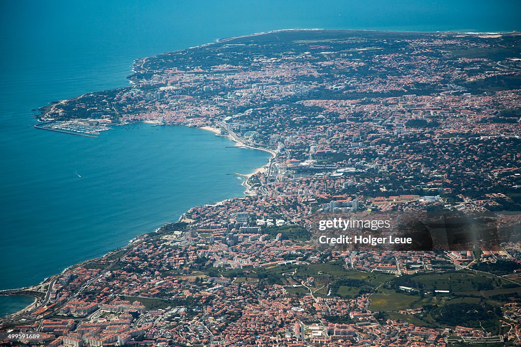 Aerial of Cascais and Estoril