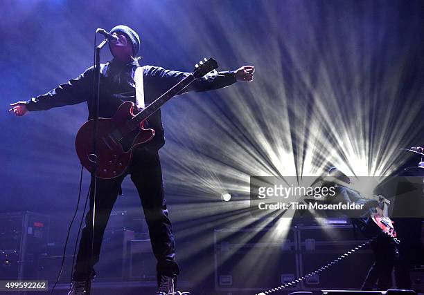 Stephan Jenkins of Third Eye Blind performs during the Star 106.5 Cap City Concert Series at Memorial Auditorium on December 1, 2015 in Sacramento,...