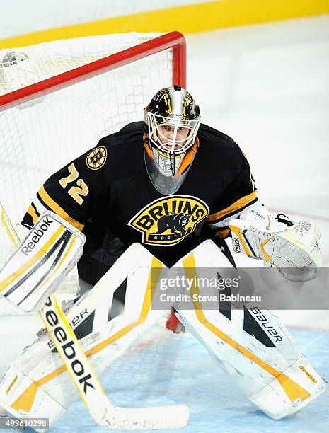 Niklas Svedberg of the Boston Bruins plays in the game against the Colorado Avalanche at TD Garden on October 13, 2014 in Boston, Massachusetts.