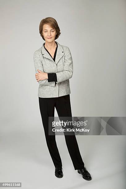 Actress Charlotte Rampling is photographed for Los Angeles Times on November 13, 2015 in Los Angeles, California. PUBLISHED IMAGE. CREDIT MUST READ:...