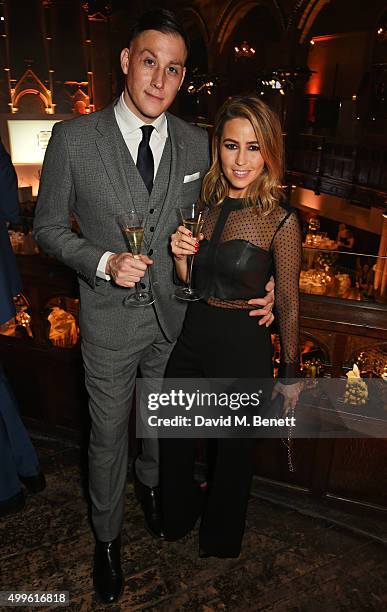 Alex Bourne and Rachel Stevens attend the Cosmopolitan Ultimate Women Of The Year awards at One Mayfair on December 2, 2015 in London, England.