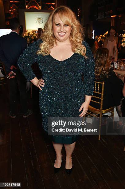 Rebel Wilson attends the Cosmopolitan Ultimate Women Of The Year awards at One Mayfair on December 2, 2015 in London, England.