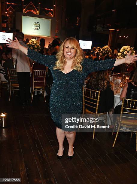 Rebel Wilson attends the Cosmopolitan Ultimate Women Of The Year awards at One Mayfair on December 2, 2015 in London, England.