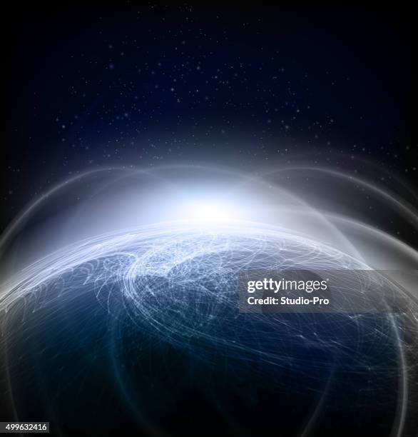 global communications - satellite image stock illustrations