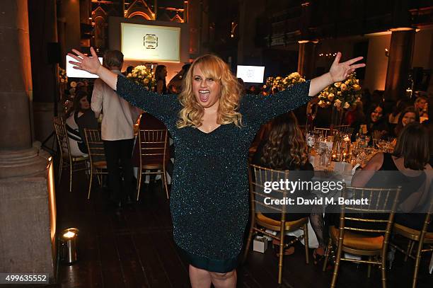 Rebel Wilson attends the Cosmopolitan Ultimate Women Of The Year awards at One Mayfair on December 2, 2015 in London, England.