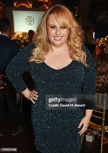 Rebel Wilson attends the Cosmopolitan Ultimate Women Of The Year awards at One Mayfair on December 2, 2015 in London, England.