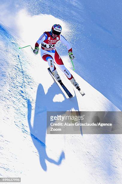 Sandro Viletta of Switzerland competes during the Audi FIS Alpine Ski World Cup MenÕs Downhill Training on December 02, 2015 in Beaver Creek,...