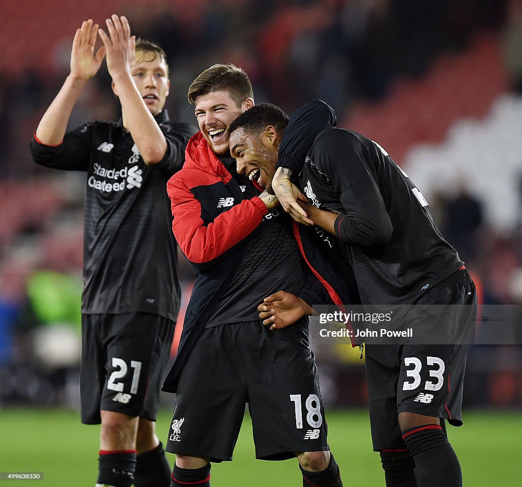 Southampton v Liverpool - Capital One Cup Quarter Final