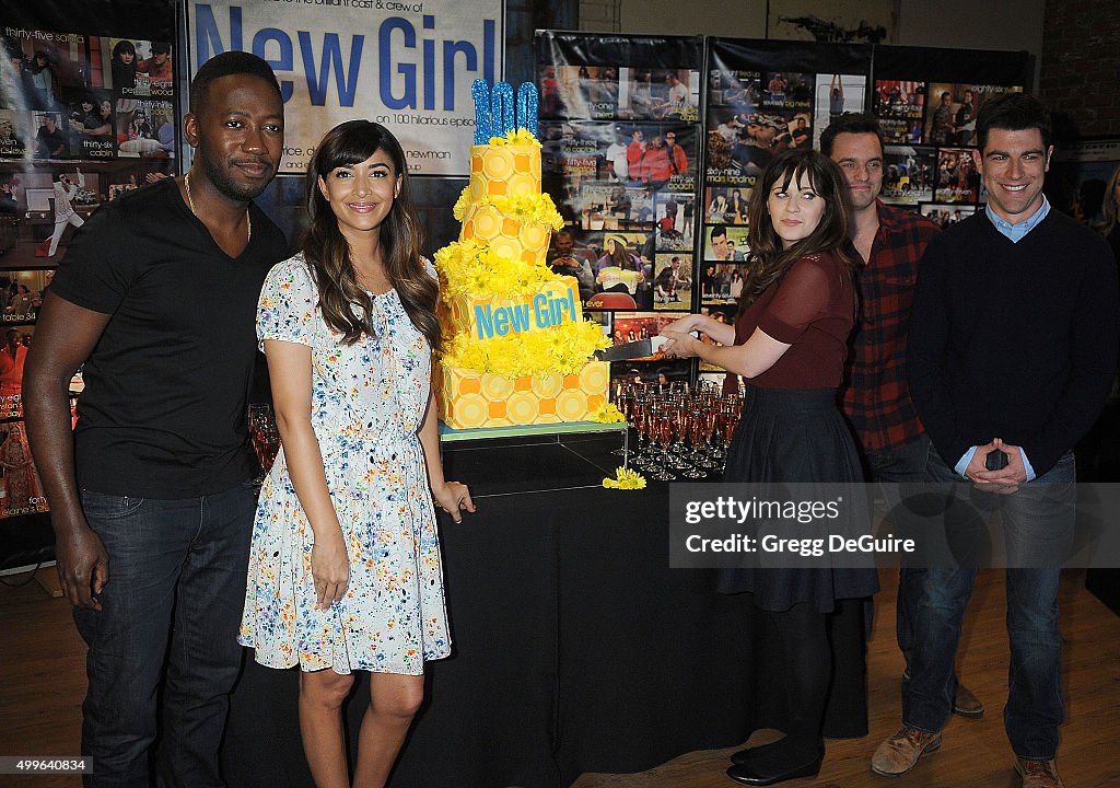 FOX's "New Girl" 100th Episode Cake-Cutting