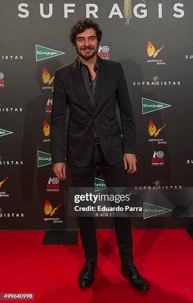 Actor Jose Manuel Seda attends 'Sufragistas' premiere at Callao cinema on December 2, 2015 in Madrid, Spain.