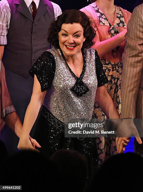 Sheridan Smith bows at the curtain call during the press night after party for "Funny Girl" at the Menier Chocolate Factory on December 2, 2015 in...