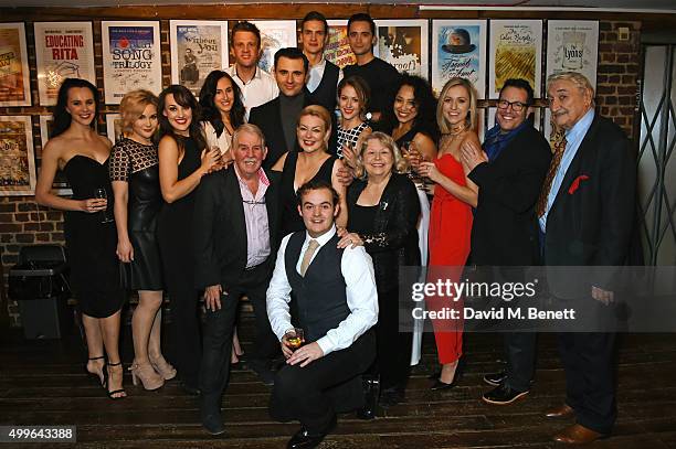 The cast of "Funny Girl" including Sheridan Smith and Darius Campbell attends the press night after party for "Funny Girl" at the Menier Chocolate...