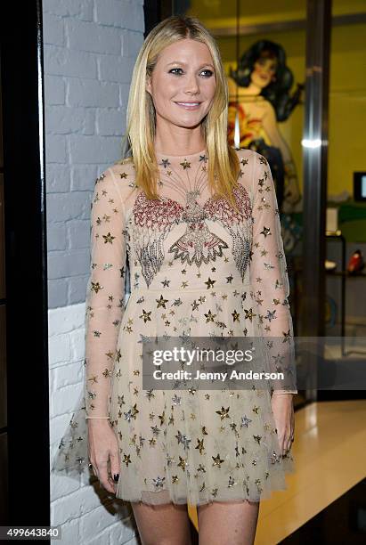 Gwyneth Paltrow attends the goop markt grand opening at The Shops at Columbus Circle on December 2, 2015 in New York City.