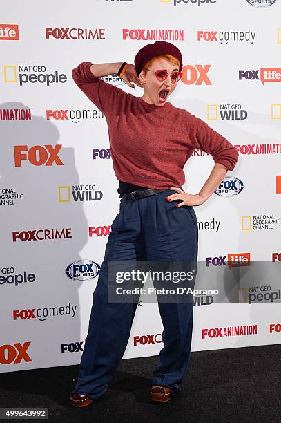 Arisa attends the Fox Channels Party at Palazzo Del Ghiaccio on December 2, 2015 in Milan, Italy.