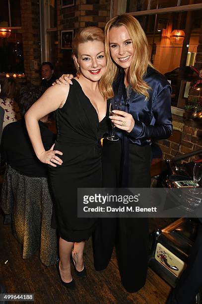 Cast member Sheridan Smith and Amanda Holden attend the press night after party for "Funny Girl" at the Menier Chocolate Factory on December 2, 2015...