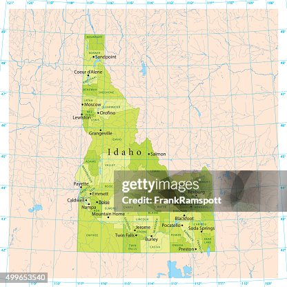Idaho Vector Map Idaho Vector Map