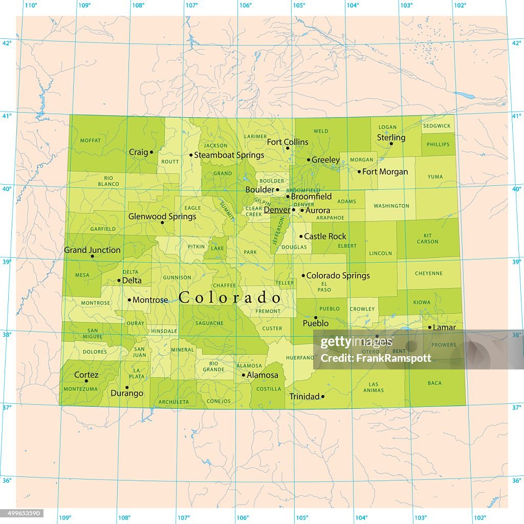 Colorado Vector Map