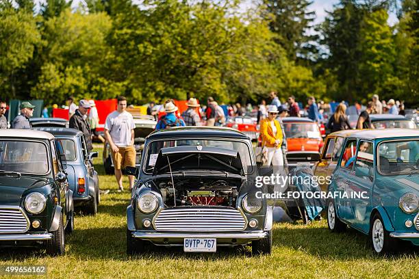 british car day in canada - classic car show stock pictures, royalty-free photos & images