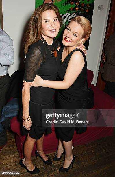 Suzanne Merrill , wife of Lyricist Bob Merrill, and cast member Sheridan Smith attend the press night after party for "Funny Girl" at the Menier...