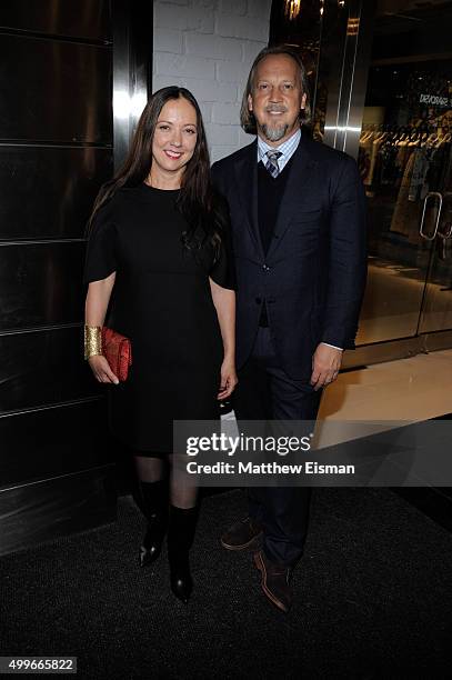 Robin Standefer and Stephen Alesch attend the goop mrkt grand opening event at The Shops at Columbus Circle on December 2, 2015 in New York City.