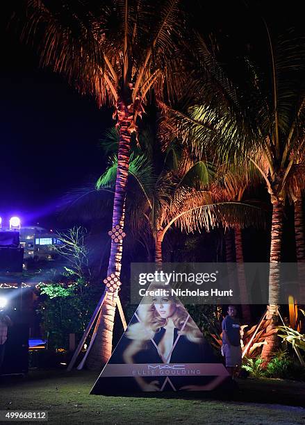 General view of atmosphere at the M.A.C Cosmetics Ellie Goulding Art Basel performance at theMiami Beach Edition on December 2, 2015 in Miami,...