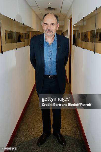 Actor Jean-Pierre Darroussin attends 'Vivement Dimanche' French TV Show at Pavillon Gabriel on December 2, 2015 in Paris, France.