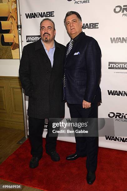 David Zayas and Joseph Siravo attend "The Wannabe" New York premiere at Crosby Street Hotel on December 2, 2015 in New York City.