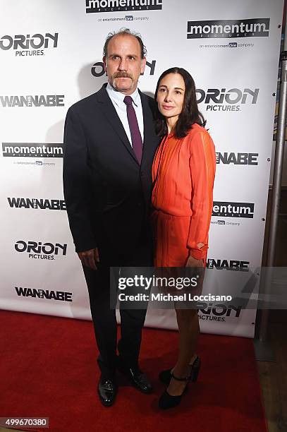 Nick Sandow and Tamara Malkin-Stuart attend "The Wannabe" New York premiere at Crosby Street Hotel on December 2, 2015 in New York City.