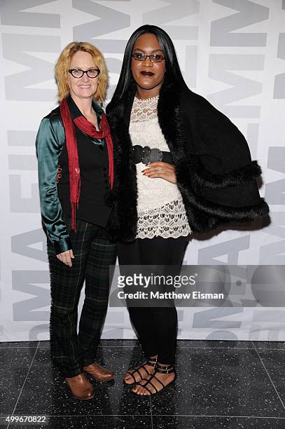 Melissa Leo and Mya Taylor attend the "Tangerine" New York screening at MoMA Titus One on December 2, 2015 in New York City.