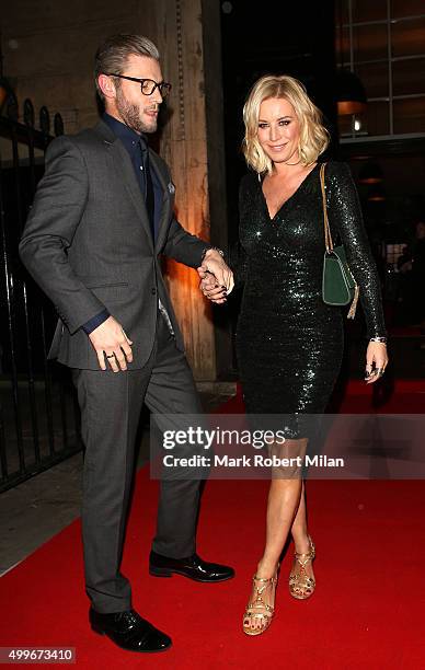 Denise Van Outen attending the Cosmopolitan awards on December 2, 2015 in London, England.