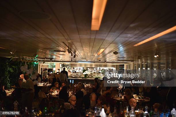 View of the room at the Vanity Fair And NSU Art Museum's Private Dinner Hosted By Bob Colacello And Bonnie Clearwater In Honor Of Douglas S. Cramer...