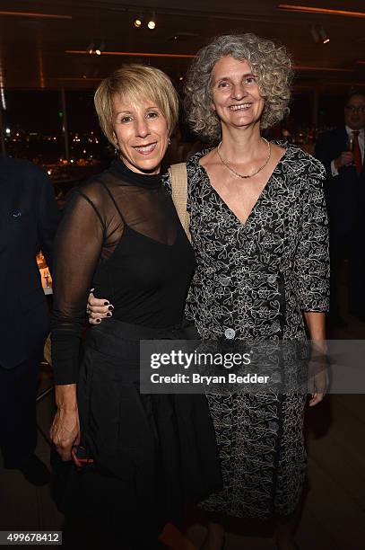 Bonnie Clearwater and Constance Collins attend the Vanity Fair And NSU Art Museum's Private Dinner Hosted By Bob Colacello And Bonnie Clearwater In...