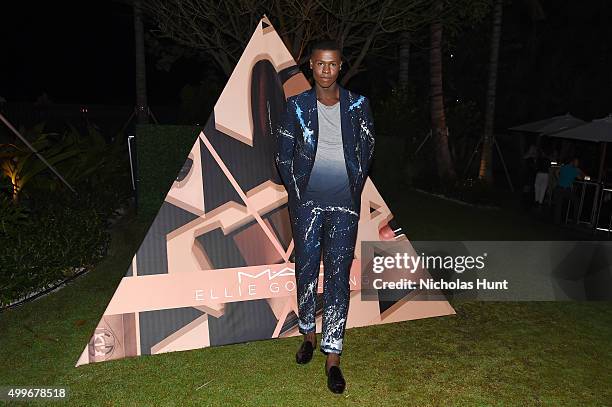 Emory Stewart attends the M.A.C Cosmetics Ellie Goulding Art Basel Performance At The Miami Beach Edition on December 2, 2015 in Miami, Florida.