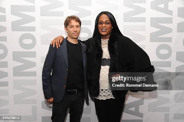 Sean Baker and Mya Taylor attend "Tangerine" New York Special Screening at MoMA Titus One on December 2, 2015 in New York City.