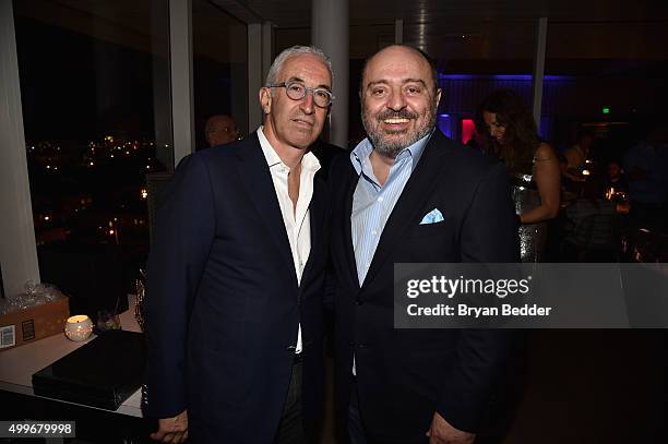 Paul Bloch and John Simonian attend the Vanity Fair And NSU Art Museum's Private Dinner Hosted By Bob Colacello And Bonnie Clearwater In Honor Of...