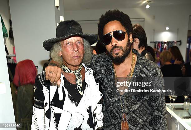 James Goldstein and Lenny Kravitz attend Chrome Hearts Celebrates Art Basel With Laduree & Sean Kelly And A Live Performance By Abstrakto at Miami...